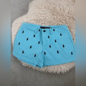 Ralph Lauren Light Blue Embroidered Women's Shorts